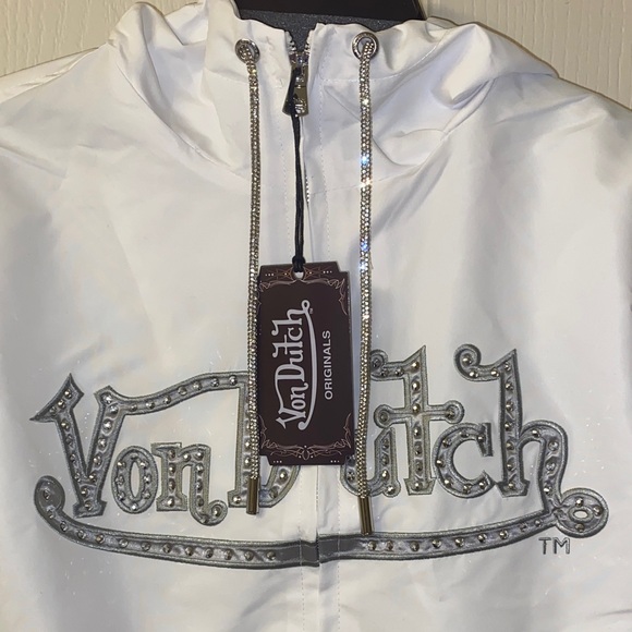 Von Dutch White Jacket with Gray Details - Picture 3 of 4